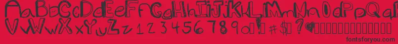 Goons Font – Black Fonts on Red Background