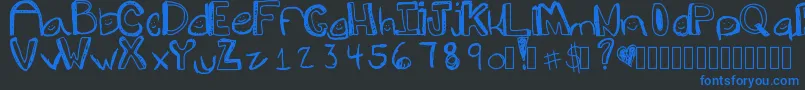 Czcionka Goons – niebieskie czcionki na czarnym tle