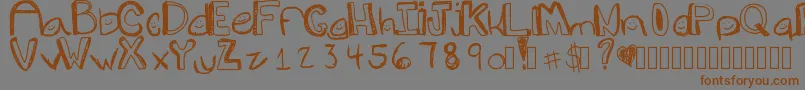 Goons-fontti – ruskeat fontit harmaalla taustalla