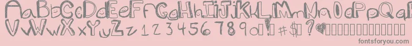 Fonte Goons – fontes cinzas em um fundo rosa