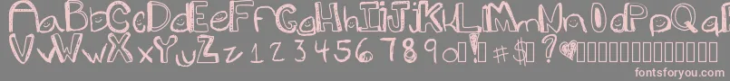 Goons Font – Pink Fonts on Gray Background