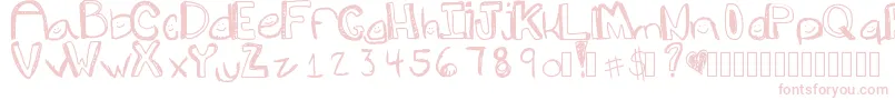 Fonte Goons – fontes rosa em um fundo branco
