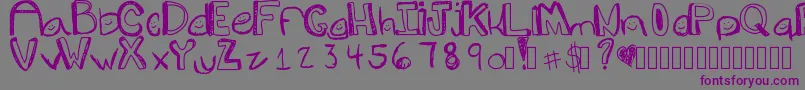 Goons Font – Purple Fonts on Gray Background