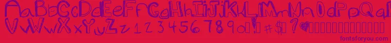 Goons Font – Purple Fonts on Red Background