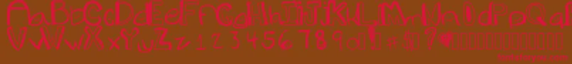 Goons Font – Red Fonts on Brown Background
