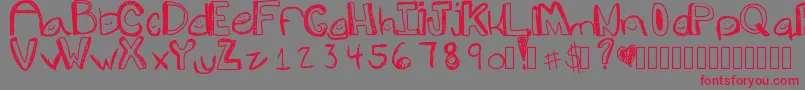 Goons Font – Red Fonts on Gray Background