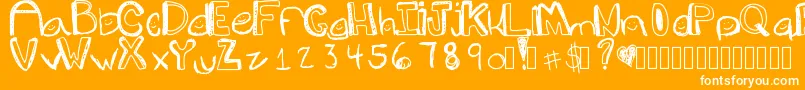 Goons Font – White Fonts on Orange Background