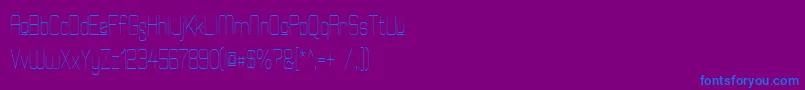 ElgethyEstUpperCondensed Font – Blue Fonts on Purple Background