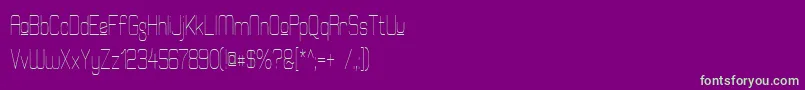 Fonte ElgethyEstUpperCondensed – fontes verdes em um fundo violeta