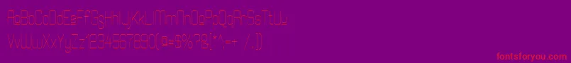 ElgethyEstUpperCondensed-fontti – punaiset fontit violetilla taustalla