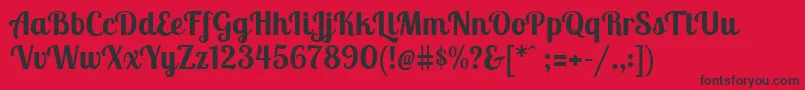 LobstertwoBold Font – Black Fonts on Red Background