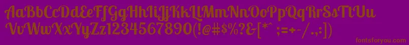More about LobstertwoBold Font LobstertwoBold Font – Brown Fonts on Purple Background