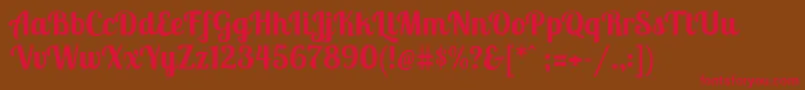 LobstertwoBold Font – Red Fonts on Brown Background