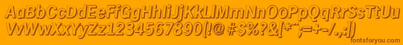 HamburgshadowBolditalic Font – Brown Fonts on Orange Background