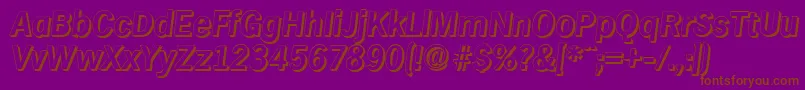 Шрифт HamburgshadowBolditalic – коричневые шрифты на фиолетовом фоне