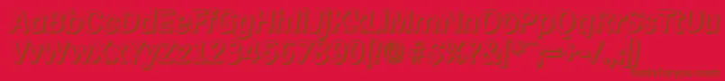フォントHamburgshadowBolditalic – 赤い背景に茶色の文字