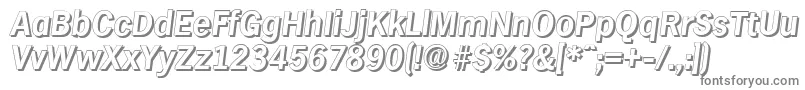 HamburgshadowBolditalic Font – Gray Fonts on White Background