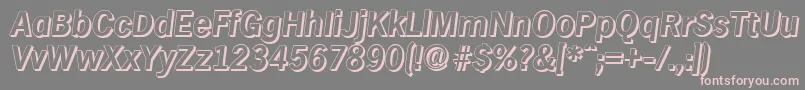 HamburgshadowBolditalic Font – Pink Fonts on Gray Background