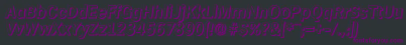 HamburgshadowBolditalic Font – Purple Fonts on Black Background