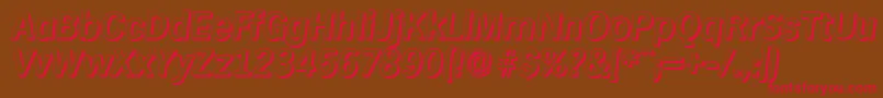 HamburgshadowBolditalic-Schriftart – Rote Schriften auf braunem Hintergrund