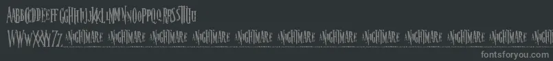 Police Nightmare5 – polices grises sur fond noir