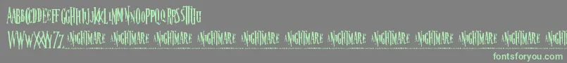 Nightmare5-fontti – vihreät fontit harmaalla taustalla