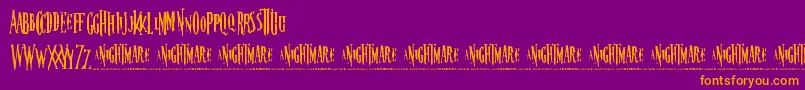 fuente Nightmare5 – Fuentes Naranjas Sobre Fondo Morado