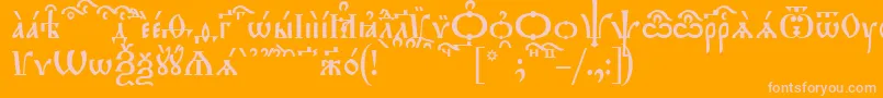 More about TriodionKucs Font TriodionKucs Font – Pink Fonts on Orange Background