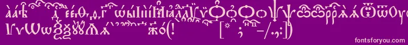 TriodionKucs Font – Pink Fonts on Purple Background