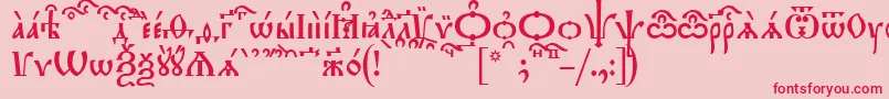 TriodionKucs Font – Red Fonts on Pink Background