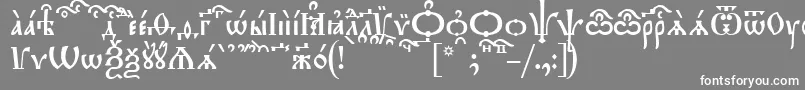 TriodionKucs Font – White Fonts on Gray Background