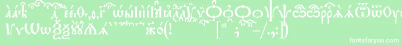 TriodionKucs Font – White Fonts on Green Background