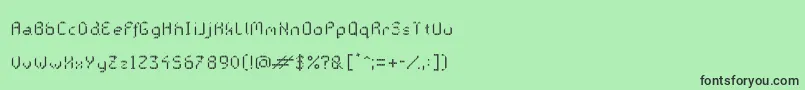 Fonte GalacticasBigstripes – fontes pretas em um fundo verde