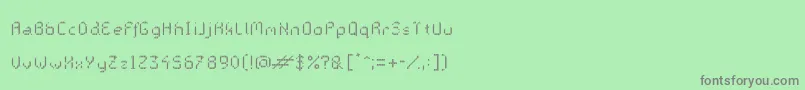 Шрифт GalacticasBigstripes – серые шрифты на зелёном фоне