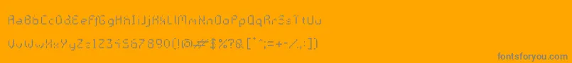 フォントGalacticasBigstripes – オレンジの背景に灰色の文字