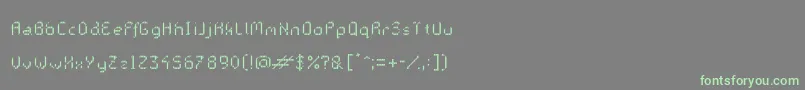 Fonte GalacticasBigstripes – fontes verdes em um fundo cinza