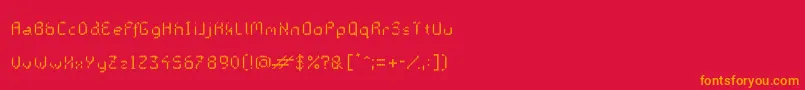 GalacticasBigstripes Font – Orange Fonts on Red Background