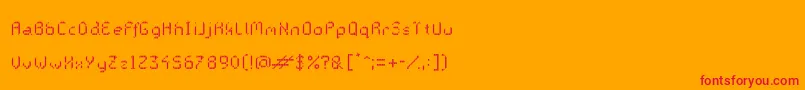GalacticasBigstripes Font – Red Fonts on Orange Background