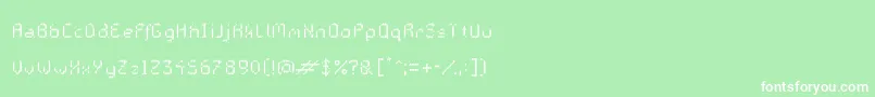 Шрифт GalacticasBigstripes – белые шрифты на зелёном фоне