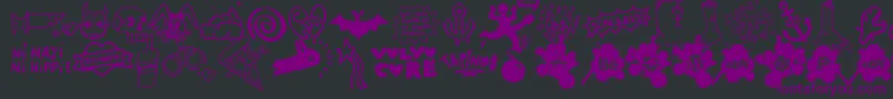 WcSlaasssch Font – Purple Fonts on Black Background