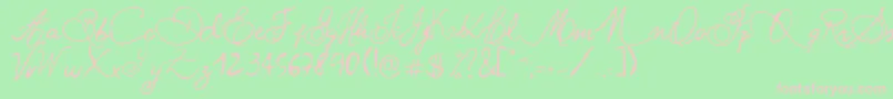 Paulpan Font – Pink Fonts on Green Background