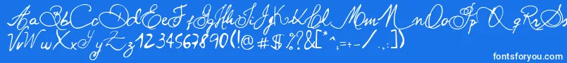 Paulpan Font – White Fonts on Blue Background