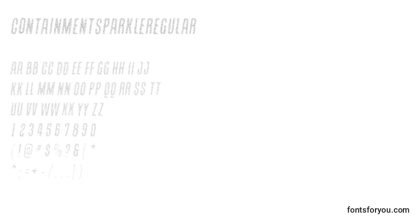 ContainmentsparkleRegular Font – alphabet, numbers, special characters