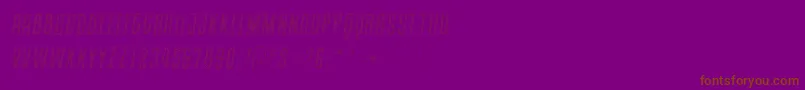 ContainmentsparkleRegular-Schriftart – Braune Schriften auf violettem Hintergrund