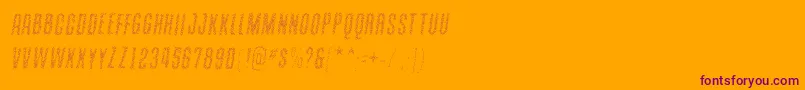 Fonte ContainmentsparkleRegular – fontes roxas em um fundo laranja
