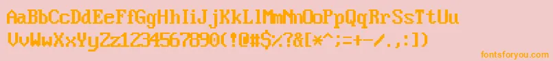 VideosskRegular Font – Orange Fonts on Pink Background