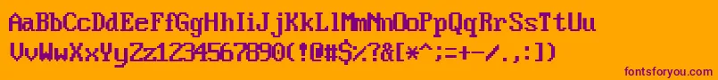 VideosskRegular Font – Purple Fonts on Orange Background