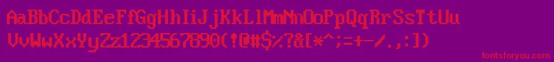 VideosskRegular Font – Red Fonts on Purple Background