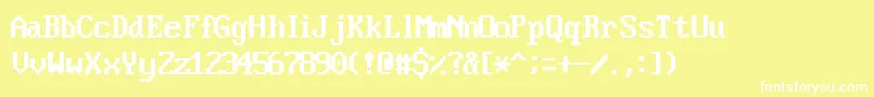 VideosskRegular Font – White Fonts on Yellow Background