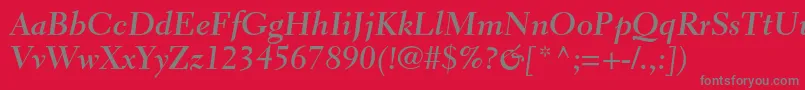 More about ElectraltstdBoldcursive Font ElectraltstdBoldcursive Font – Gray Fonts on Red Background